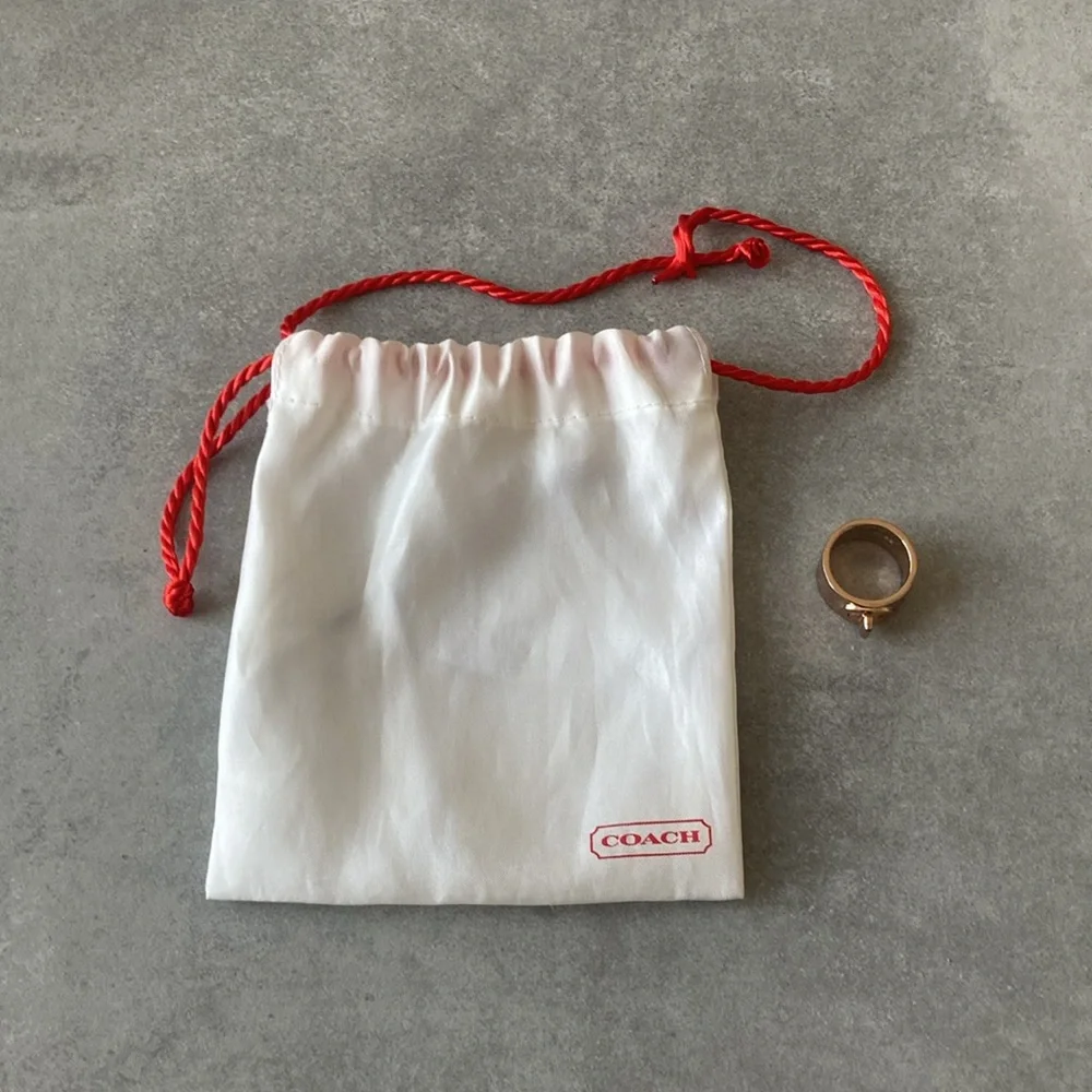 Coach Rose Gold Turnlock Ring - Picture 6 of 6